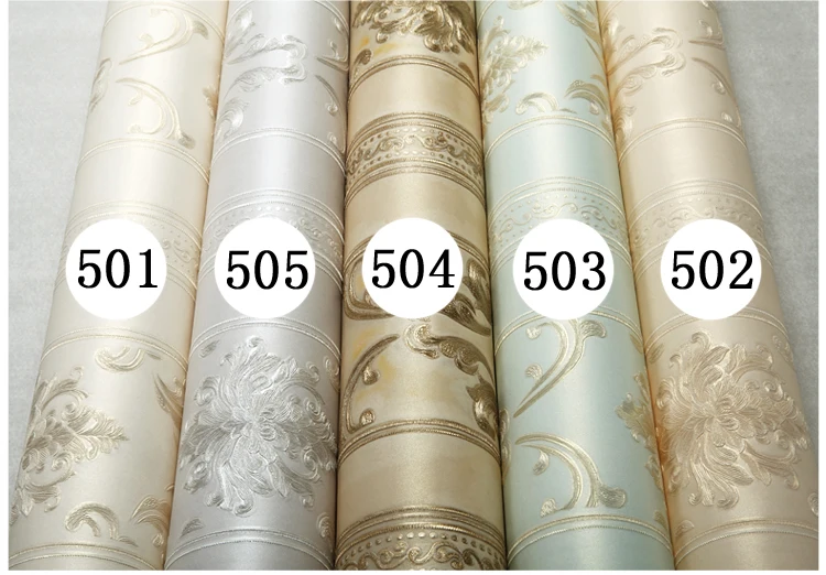 Modern Luxury Homes Decor European Striped Damask Wallpaper For Walls Bedroom Living room Embossed Grey Beige Wall paper Rolls |