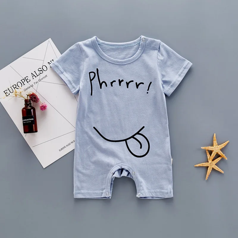 СЗ 2018 новый стиль лето детская одежда для младенцев мультфильм улыбающееся лицо