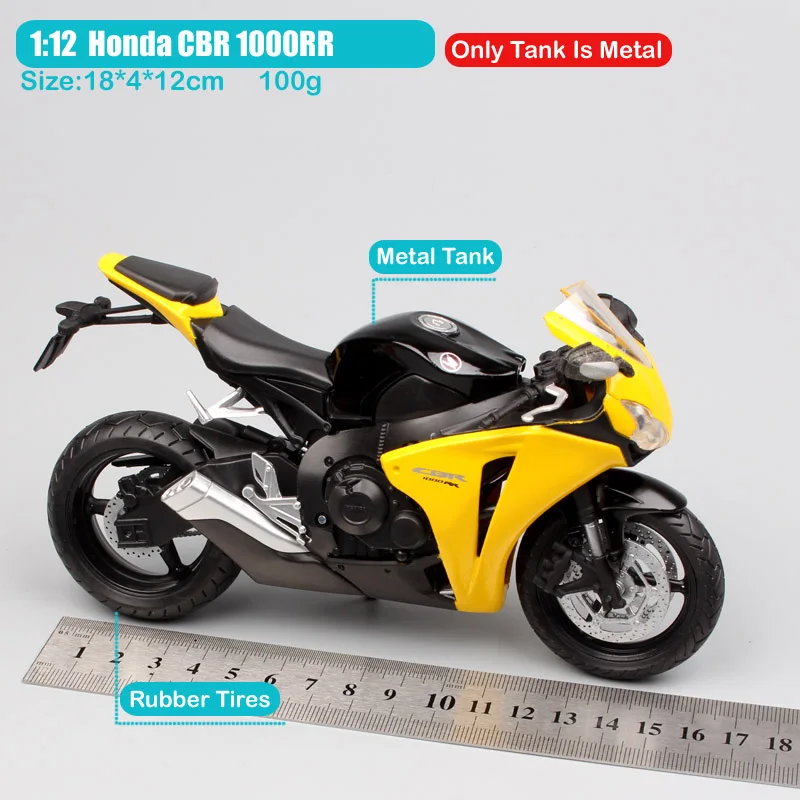 1/12 Automaxx Honda CBR1000RR CBR Fireblade мотоцикл Литые и игрушечные автомобили масштаб гоночный