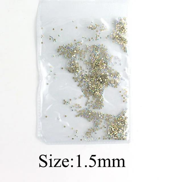 5 Стразы для украшения ногтей, стеклянные стразы с плоской задней частью, AB, мульти размер, 3D Шарм, драгоценные камни, сделай сам, маникюр, дизайн ногтей, украшения - Цвет: 5