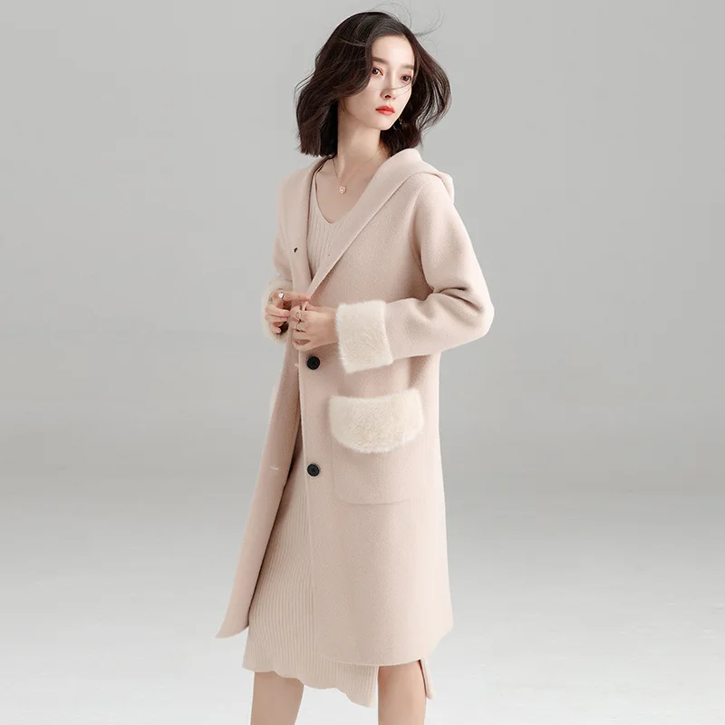 Хорошее качество весна 2019 длинный вязаный кардиган Свободное пальто