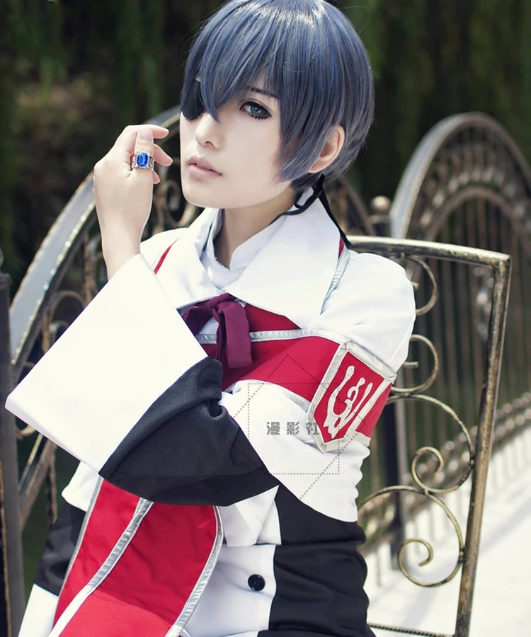 Черный Дворецкий Kuroshitsuji Ciel Phantomhive Косплей Костюм церковный хор Униформа Костюмы+ кольцо костюмы на Хэллоуин для женщин/мужчин S-XL