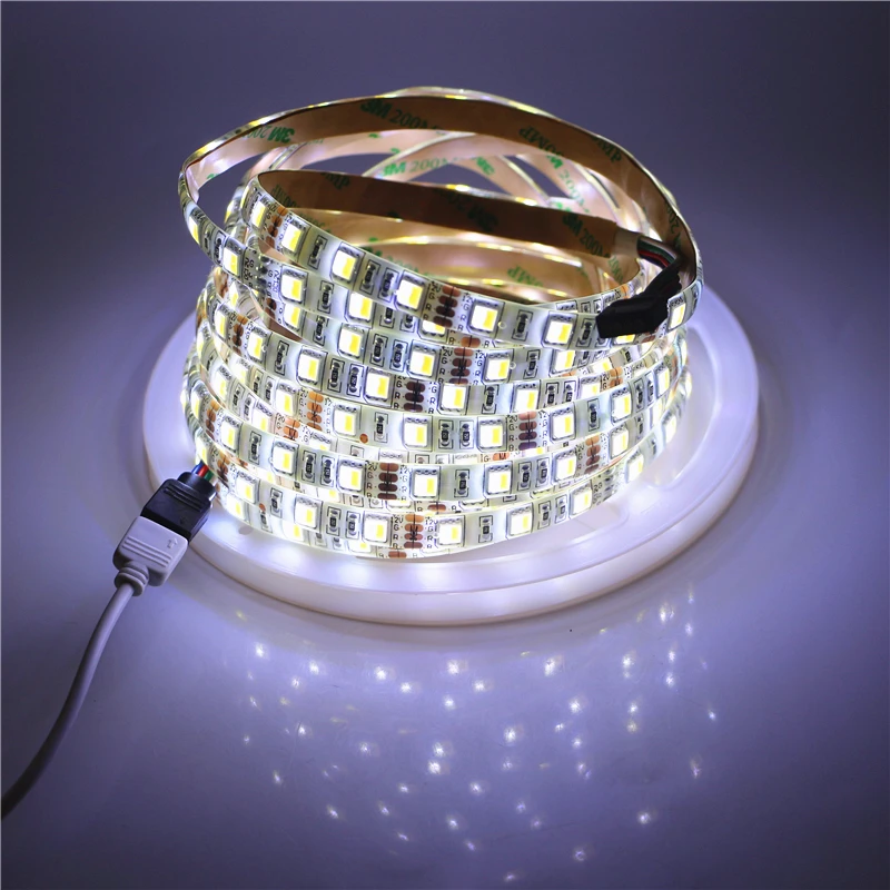 5 м SMD 5050 двойная белая светодиодная лента 12 В 60 светодиодов/м IP20/IP65