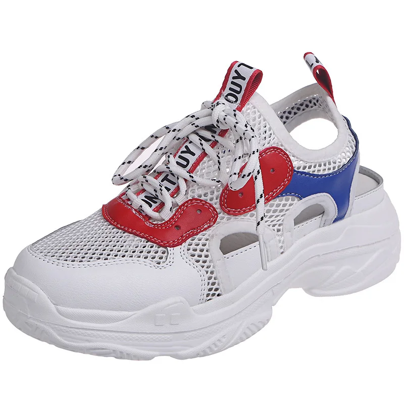 Кроссовки женская обувь коллекция 2019 года модная повседневная на платформе