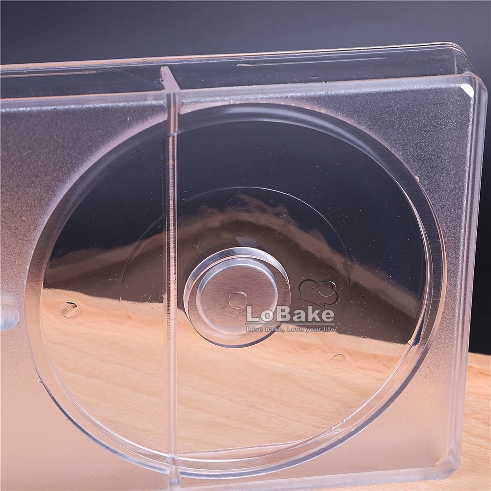 2 cavities compact disc big round shape PC polycarbonate chocolate candy mould ice cube sugar craft bakery mold DIY baking tools | Дом и сад