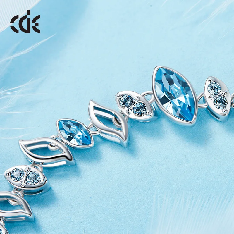 Cdyle Embellished with crystal Luxury Bracelet Women Bracelets &amp Bangle Trendy Blue Purple Color Option Chic | Украшения и
