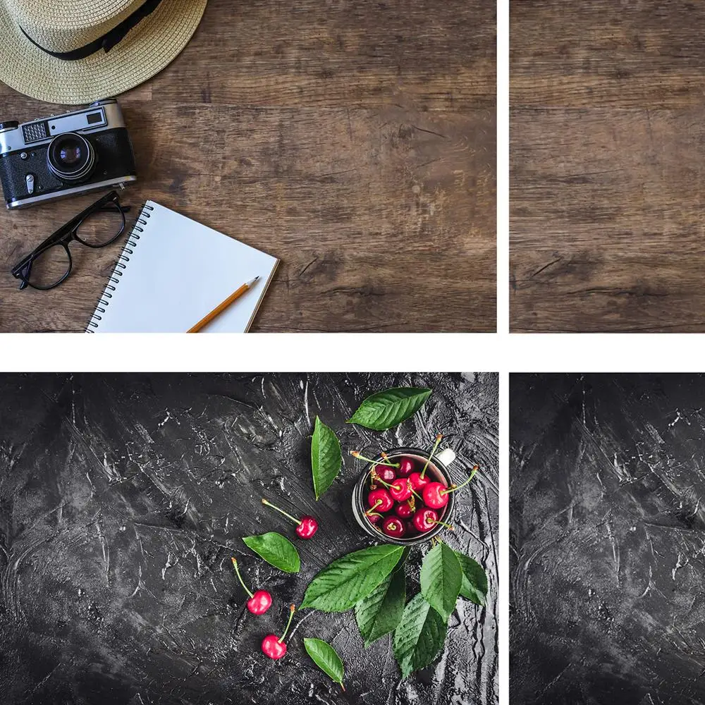 

Двухсторонний фон для фотосъемки с изображением цемента и древесины