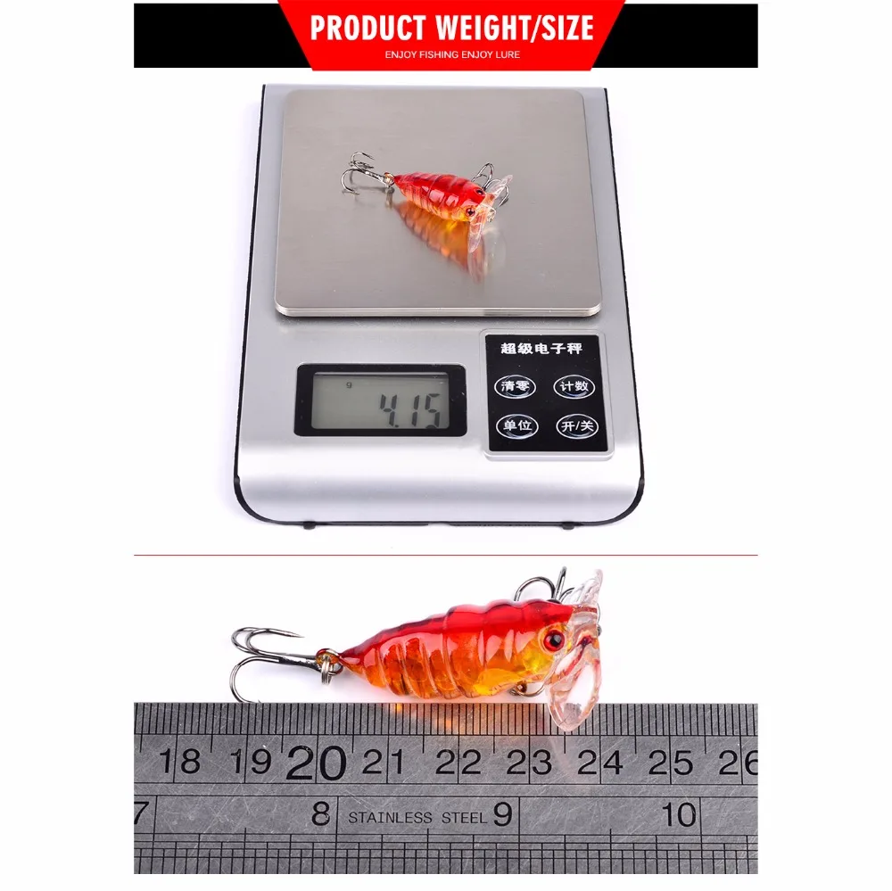 1 шт. Fly fishingLure 4 см 2 г Insetos Isca Baixo искусственные приманки para pesca Iscas Crankbait cigarra Hrad
