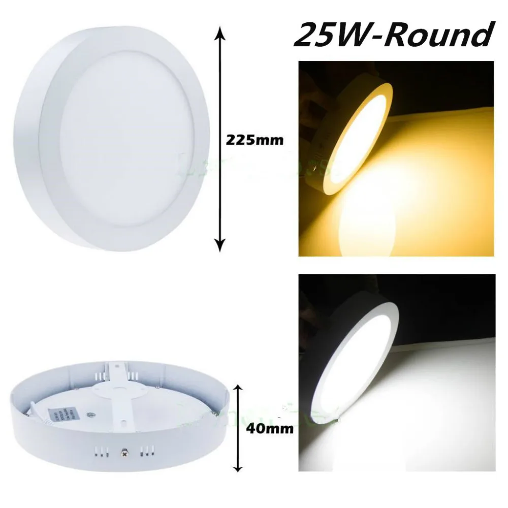 

Surface Mounted LED Ceiling Light 25W LED Panel Down Light Bulb indoor Lamp Warm White/White/Cold White 1pc/lot, free shipping