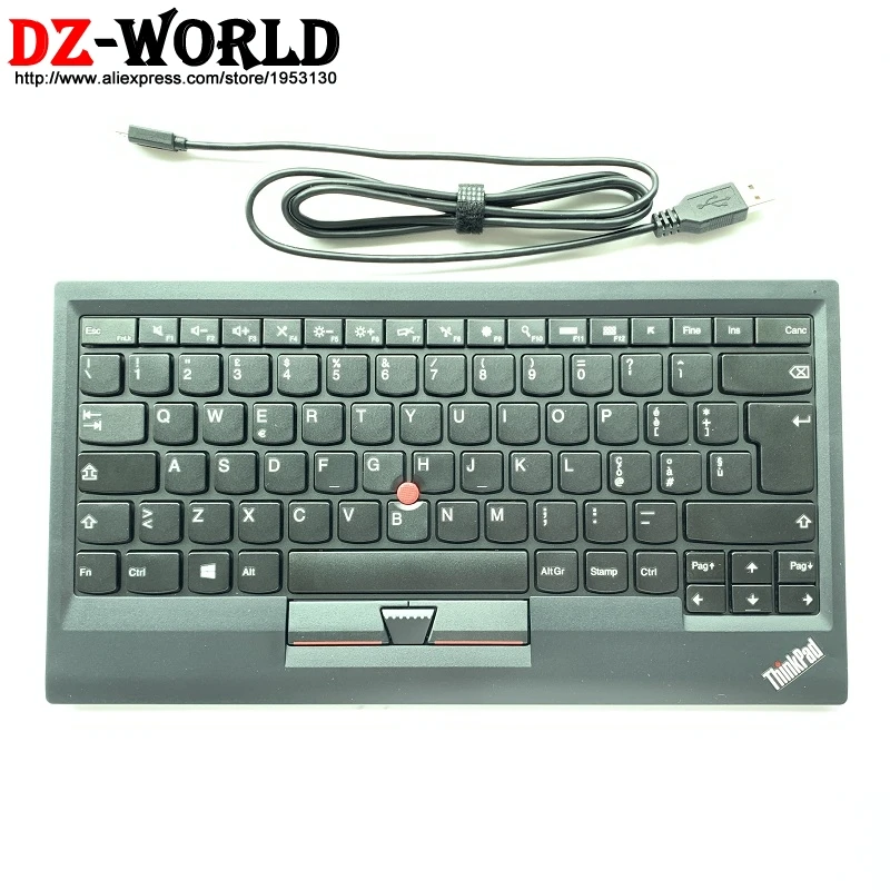 

Оригинальный новый планшетный ПК Lenovo ThinkPad Bluetooth IT итальянская клавиатура, беспроводное зарядное устройство USB Trackpoint 03X8706