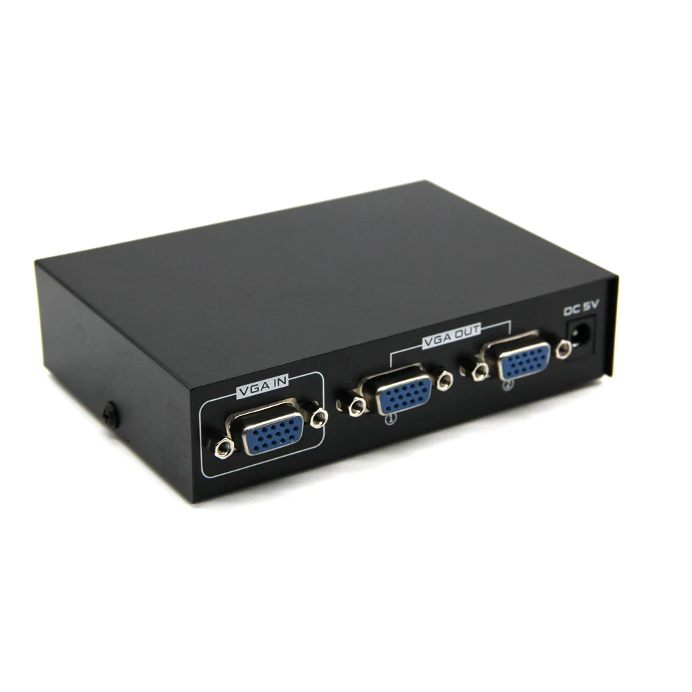 2 порта VGA 200 МГц видео HD усилитель сигнала разветвитель Share Box 1920*1440 для ПК Монитор