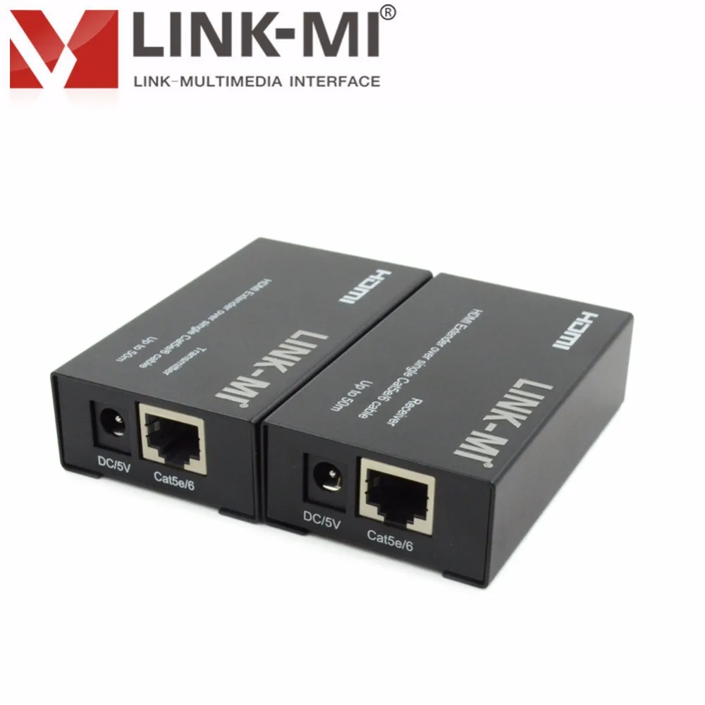 LINK MI 50 м одиночный Cat5e/6 HDMI удлинитель UTP кабель высокой четкости 108PP