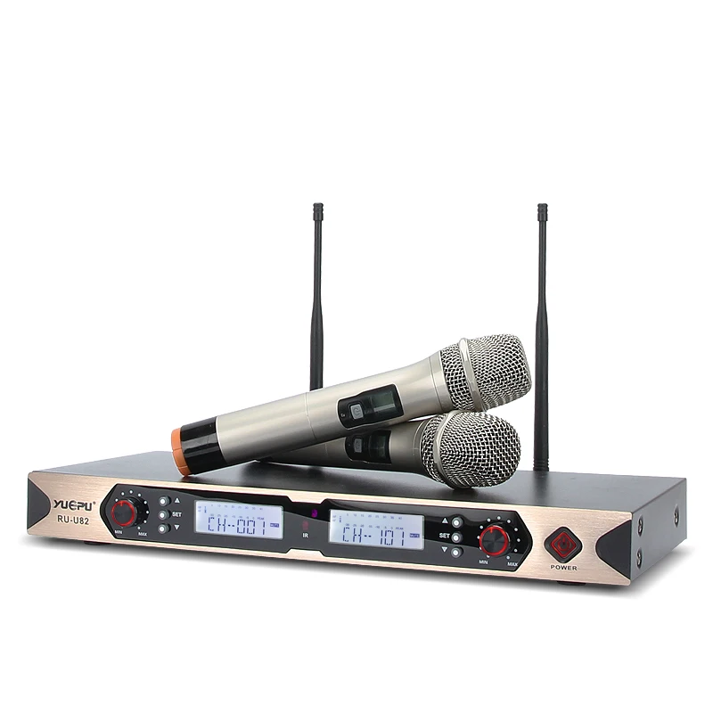 Интеллектуальный дисплей! Беспроводной микрофон YUEPU для караоке с