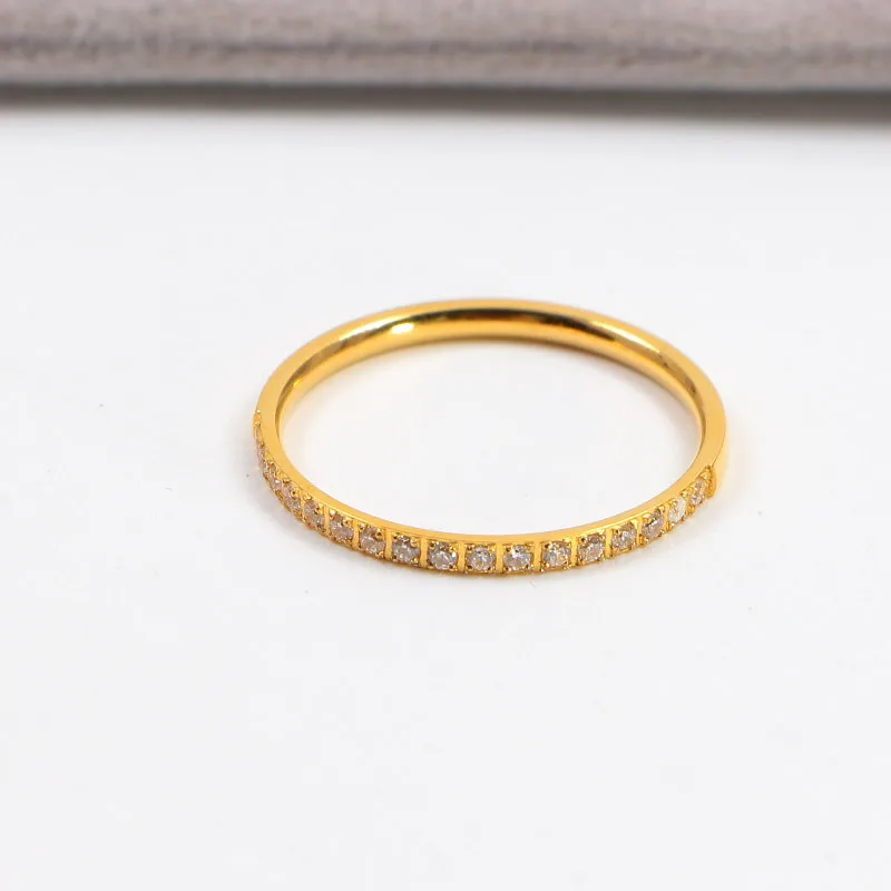 YUN RUO 2020 желтое золото полукруглые кольца с фианитами для пар женские мужские