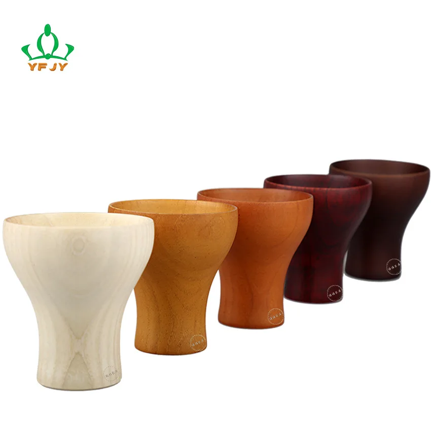 Ручная работа деревянная чашка для воды сока кислый кувшин дерево твердая