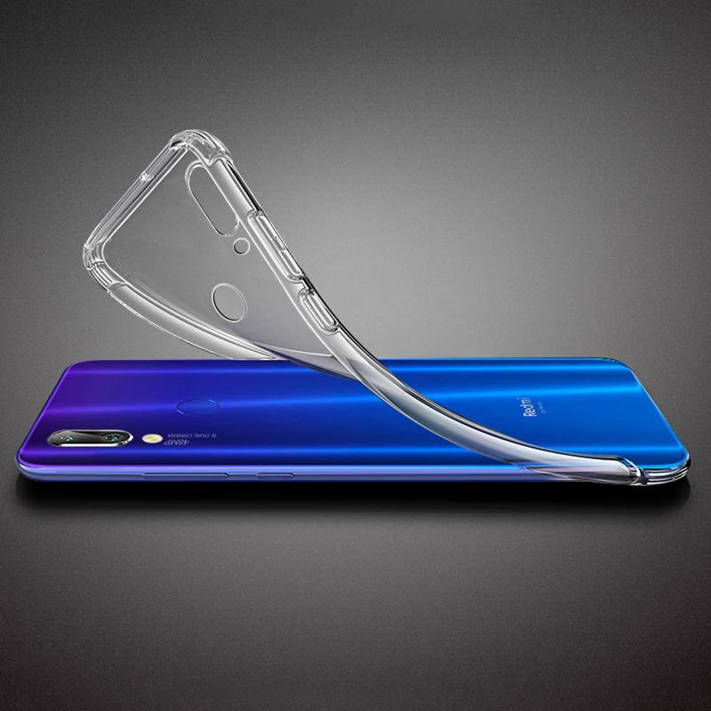 1000PCS Shockproof Soft Case For Xiaomi Redmi Note 7 Pro 6 5 Plus S2 6A 5A 4X Prime Anti-Knock Clear Transparent Silicone Cover |