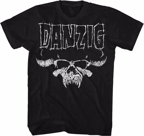 Лицензированная футболка с логотипом группы Danzig для взрослых|Мужские футболки| |