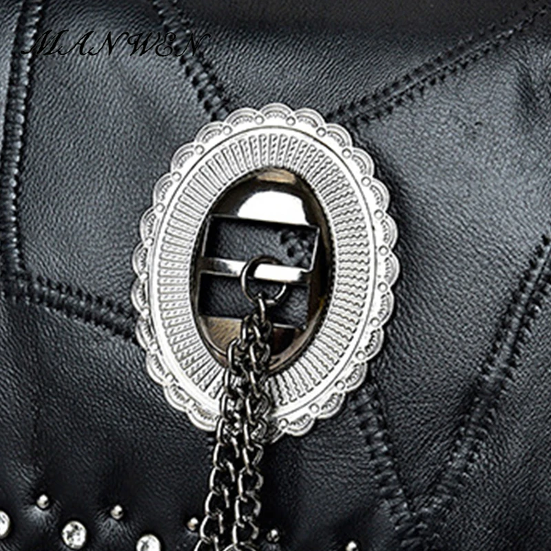 2017 fashion Rivet Genuine leather Envelope bag Clutches Women Crossbody designer Sheepskin female lady casual Shoulder | Багаж и сумки