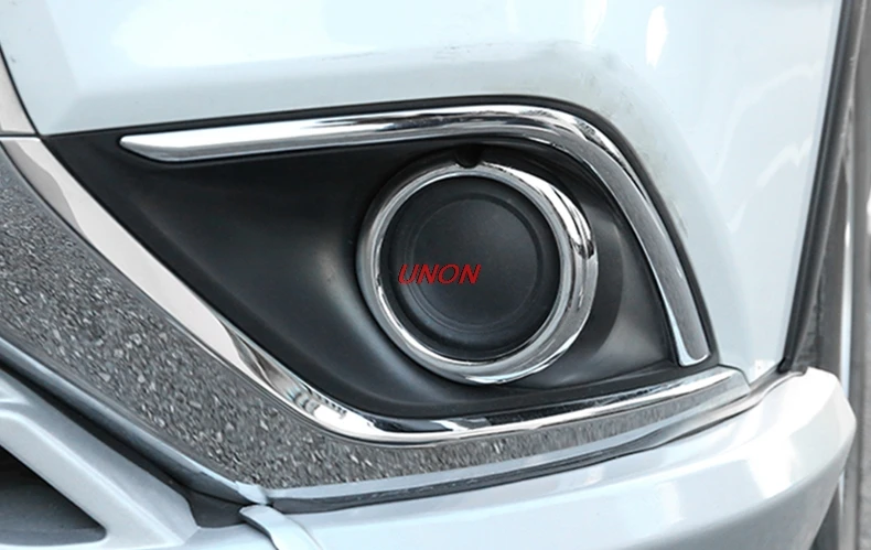 Unon для Mitsubishi Outlander Передние Задние противотуманные фары, лампы, накладка, рамка, украшение, хромированные автомобильные аксессуары