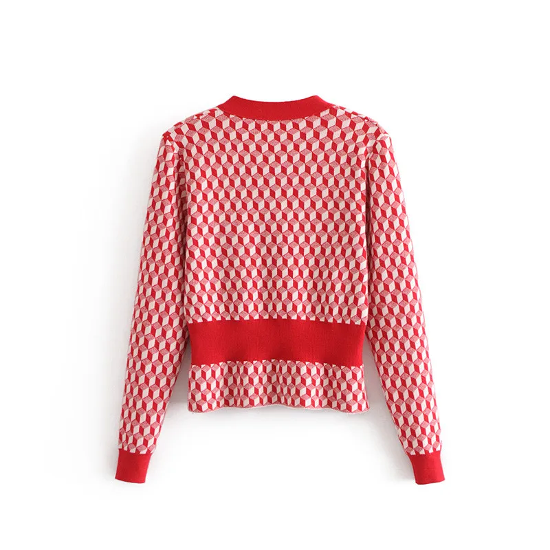 2018 autumn new v-neck button cardigan long-sleeved slim slimming sweater coat |