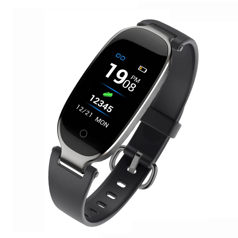 gunmetal black Водонепроницаемый S3 Plus умный Браслет цветной экран монитор сердечного ритма умный Браслет фитнес-трекер для Android IOS - Цвет: gunmetal black