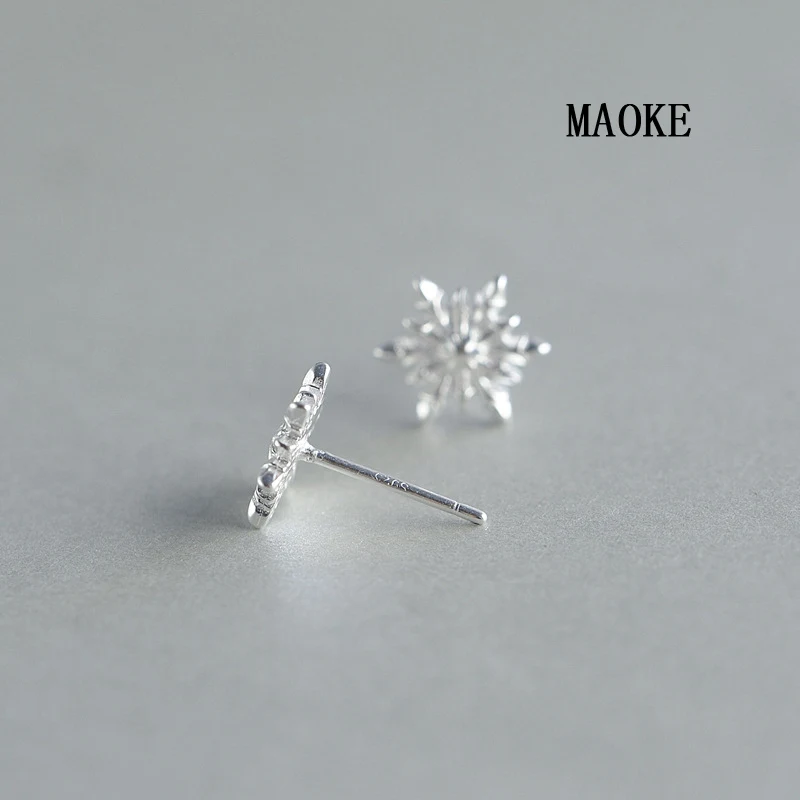 

Promotions Small Cute Snowflake Sterling SV 925 Earrings Fashion Jewelry for Women's Fashion Gifts