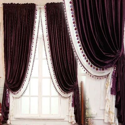 1pc curtain Итальянские бархатные занавески s для гостиной, спальни, кухни, американские Ультра-мягкие занавески, одноцветные утолщенные на заказ Оконные Занавески - Цвет: 1pc curtain