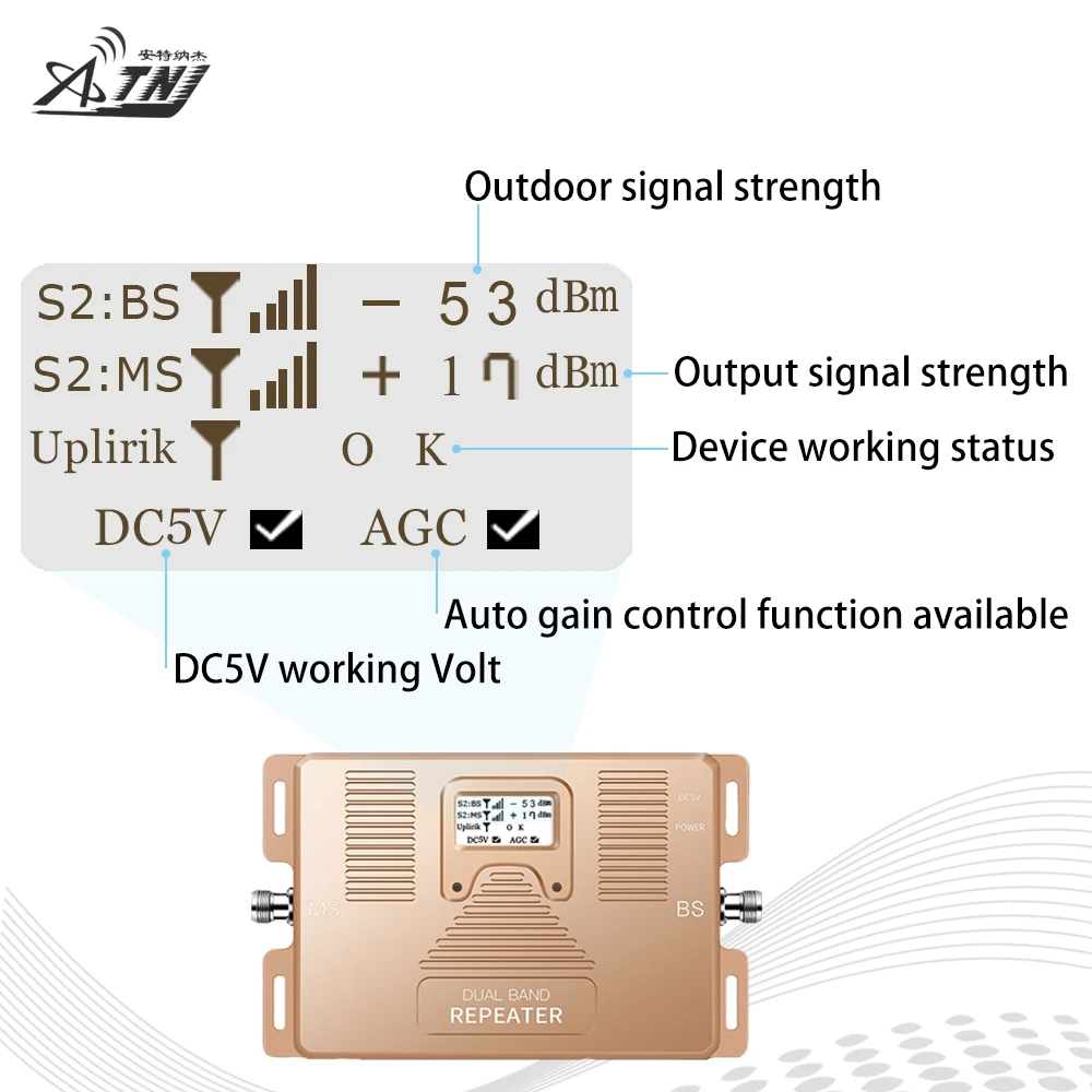 Walokcon 3G мобильный телефон усилитель сигнала CDMA 850 шт. 1900 МГц Dual Band ретранслятор GSM