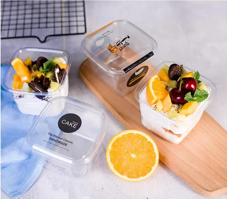 10pcs 400ML clear plastic Jelly cups pudding cup Dessert fruit cake mousse yogurt Ice cream Salad Tiramisu Storage Boxes | Дом и сад