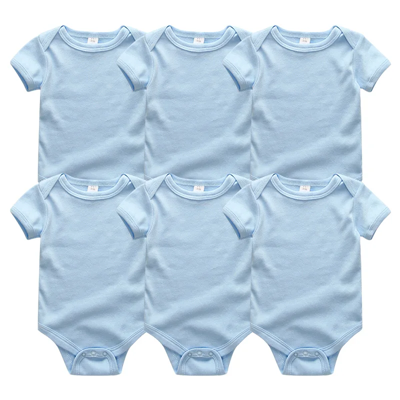 BDS6002-Baby Rompers Одежда для малышей; 6 шт/лот; комбинезоны унисекс для новорожденных мальчиков и девочек; roupas de bebe; хлопковые комбинезоны для малышей; одежда с короткими рукавами для малышей - Цвет: BDS6002-Baby Rompers