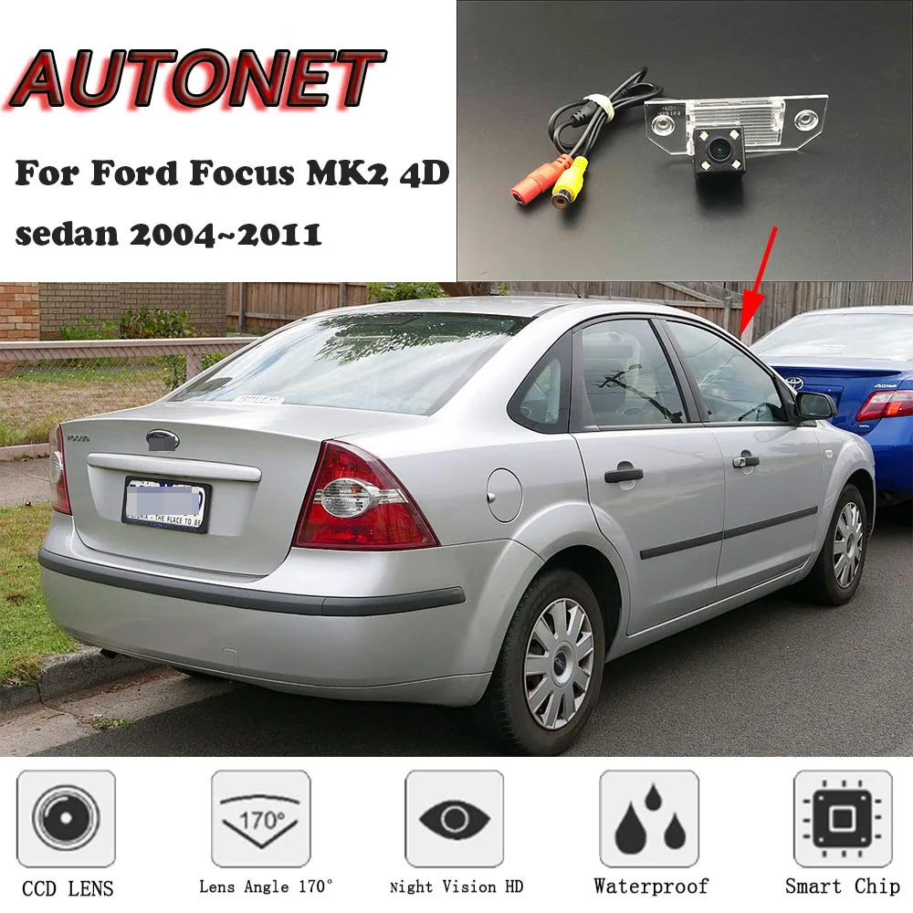 Камера заднего вида с ночным видением для Ford Focus MK2 4D sedan 2004 ~ 2011 CCD/камера или