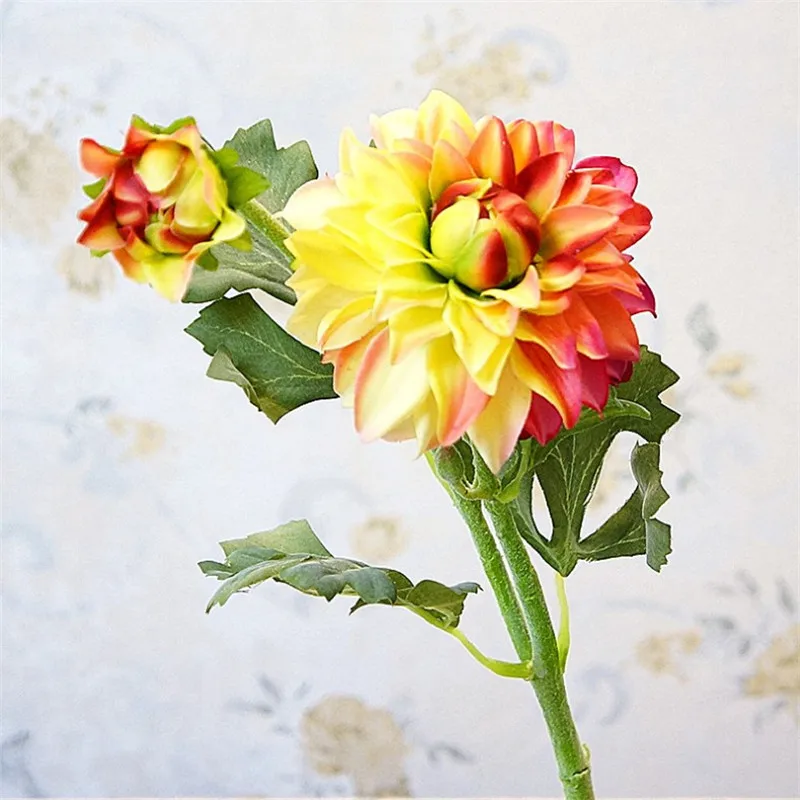 10 шт. поддельные короткие Стволовые туфтинг Dahlia 22 &quotДлина Моделирование