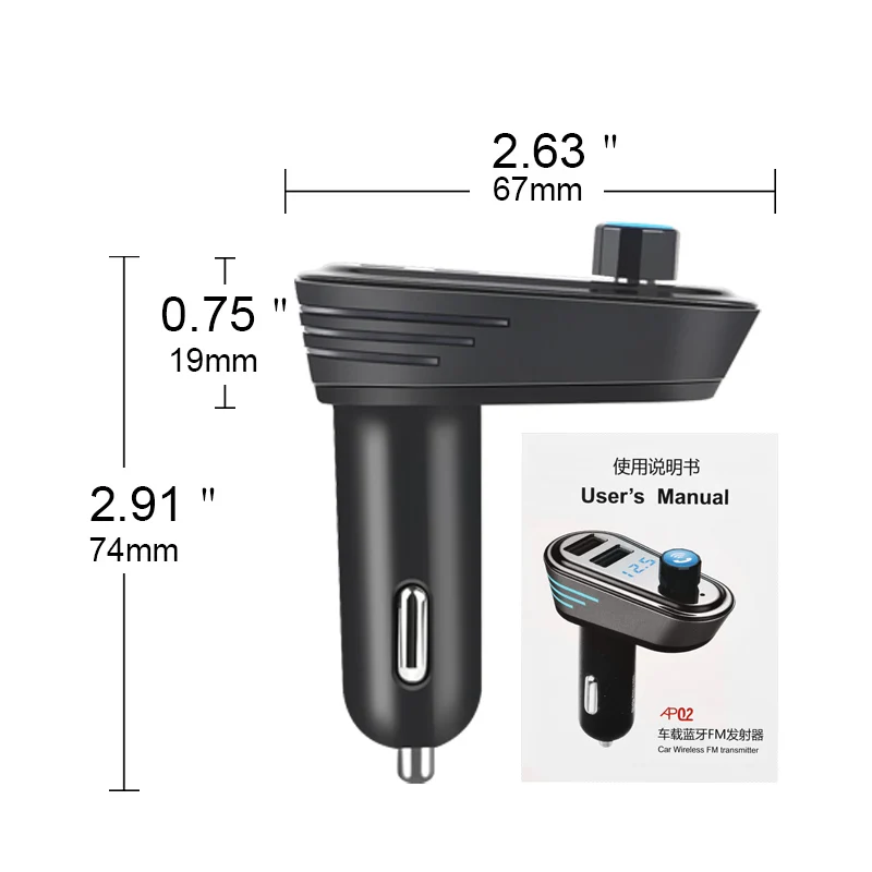Умное зарядное устройство USB Mp3 Bluetooth FM-передатчик модулятор аудиоплеер громкая