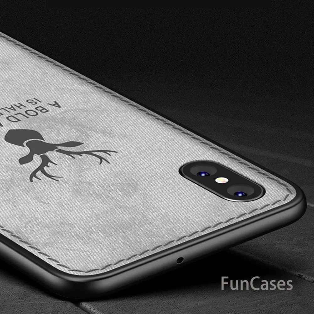 Для iPhone XS Max чехол одежда в стиле ретро кожа олень шаблон для XR 6 7 8 Plus X ткань мягкий