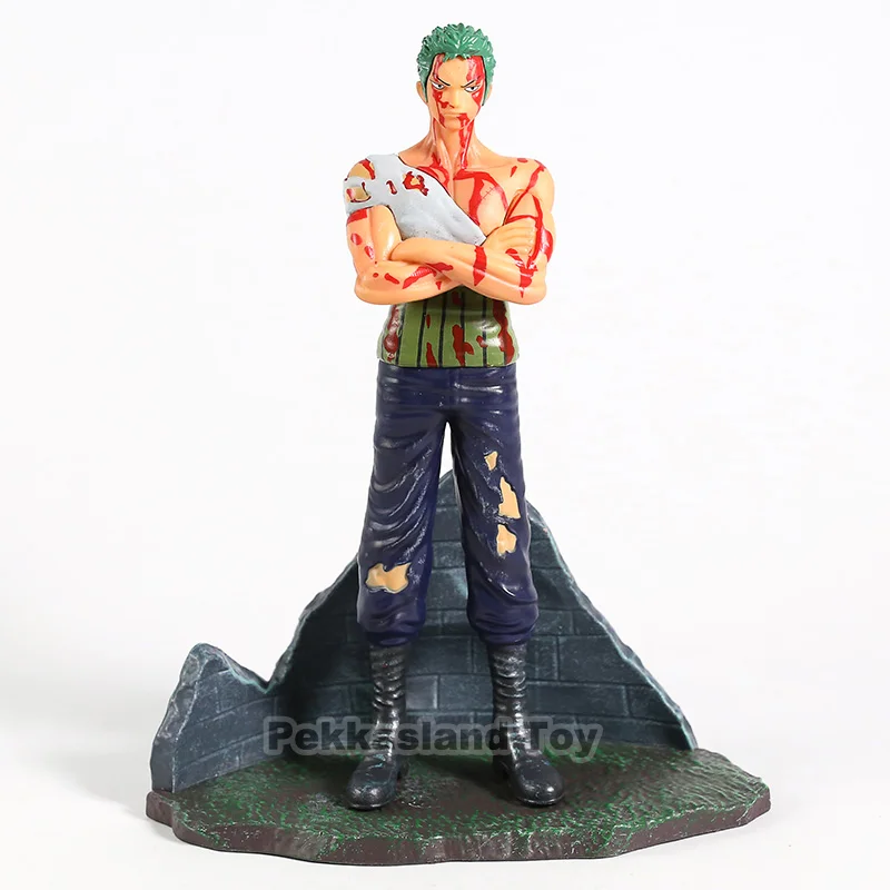 Аниме one piece Roronoa Зоро с кровавой битвой урон Ver GK ПВХ Фигурка Статуя Коллекционная модель игрушки куклы