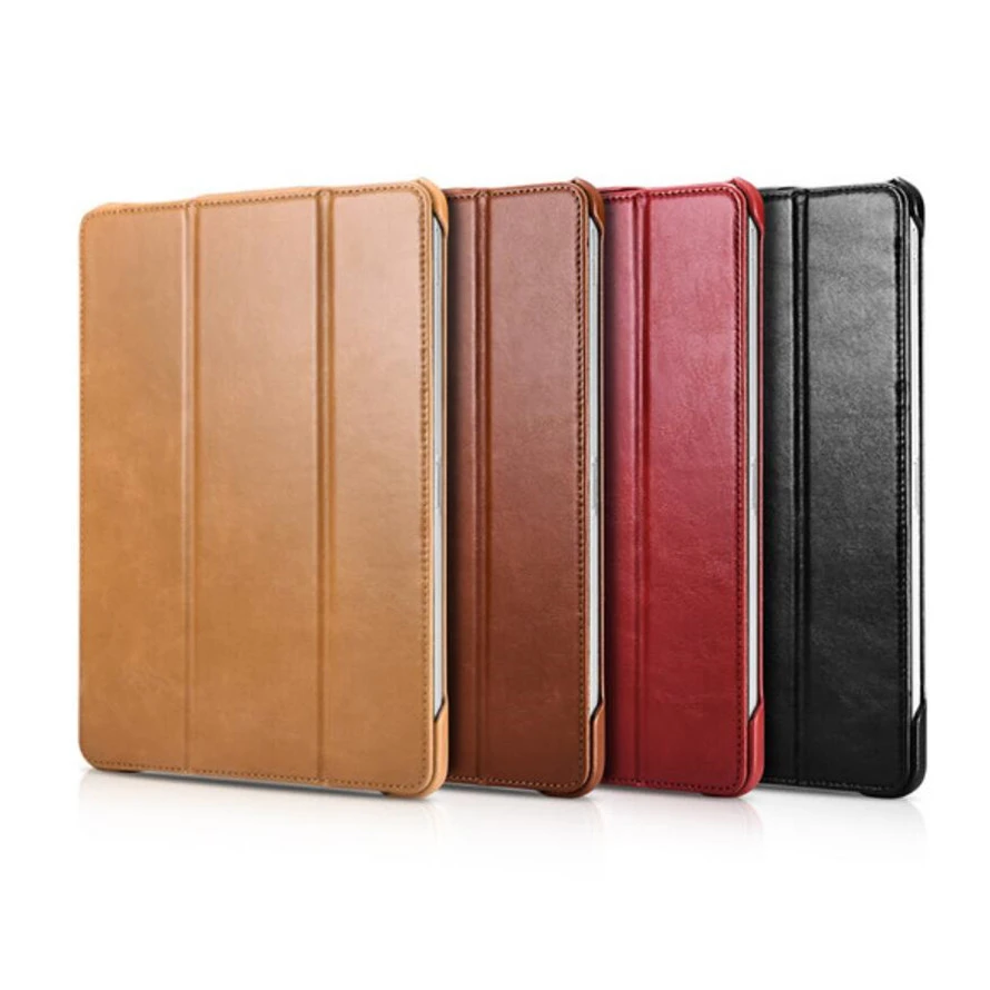 ICarer для iPad Pro 11 дюймов Винтаж серия натуральная кожа чехол для iPad Pro 12,9 дюйма Смарт Настоящее кожаный чехол