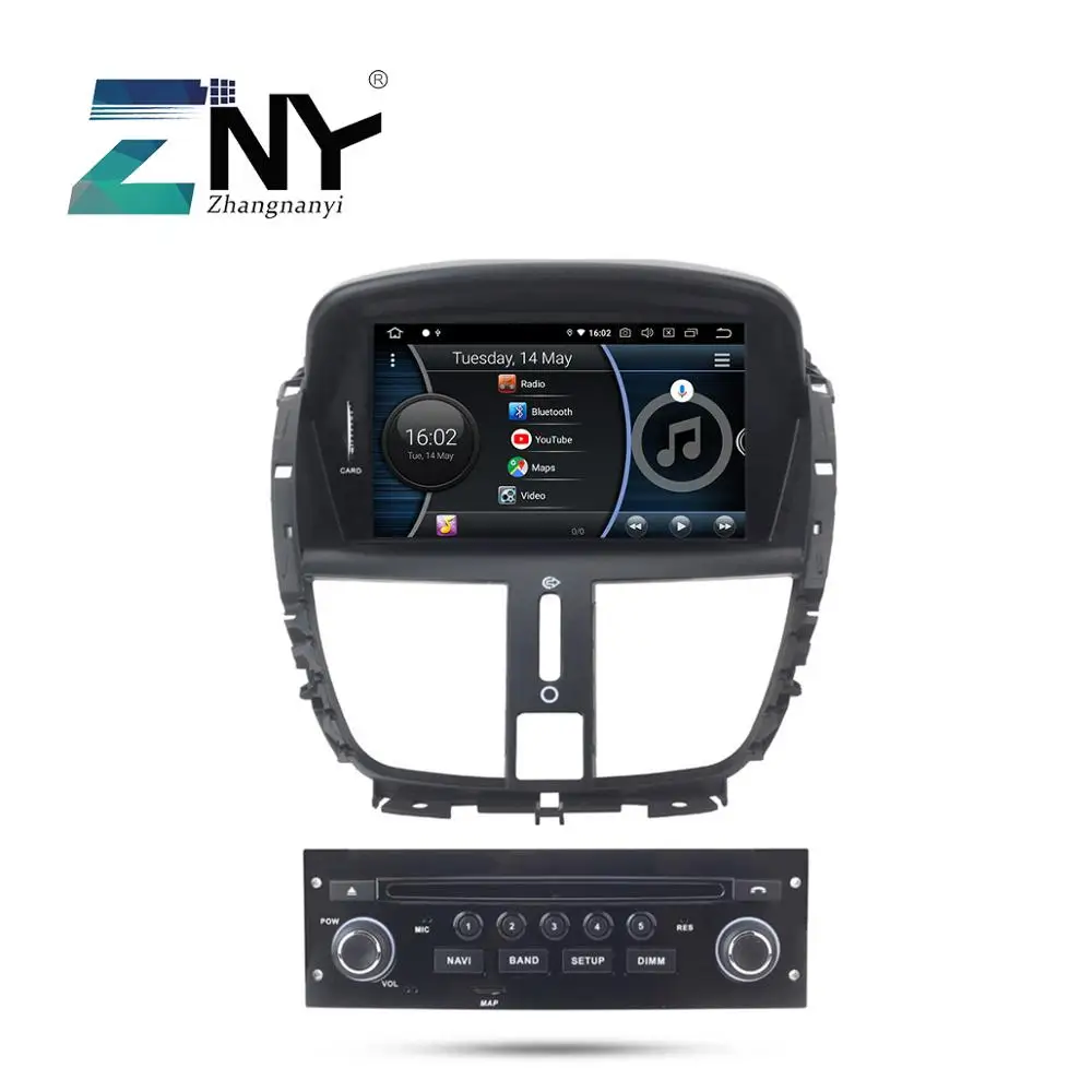 7 &quotips Android 9 0 автомобильный DVD Стерео Авторадио для peugeot 207 2008 2014 FM BT Аудио Видео