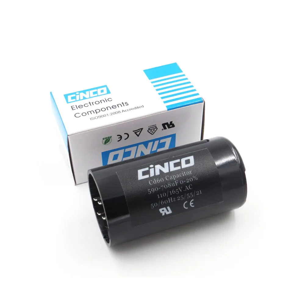 590 708 мкФ 110 V 125 165 CD60 мотор пусковые конденсаторы запуск двигателя ing mfd uf mf