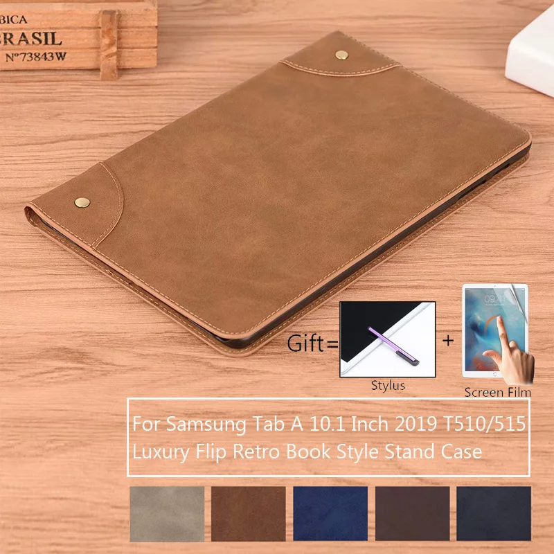 

Retro book Case for Samsung Galaxy Tab A 2019 SM-T510 SM-T515 T510 T515 Tablet cover Stand Case for Tab A 10.1' 2019 tablet case