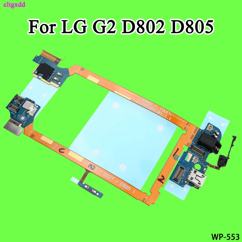 Cltgxdd плоский кабель для LG G2 D802 D805 USB порт зарядки + микрофон наушников|Соединители|