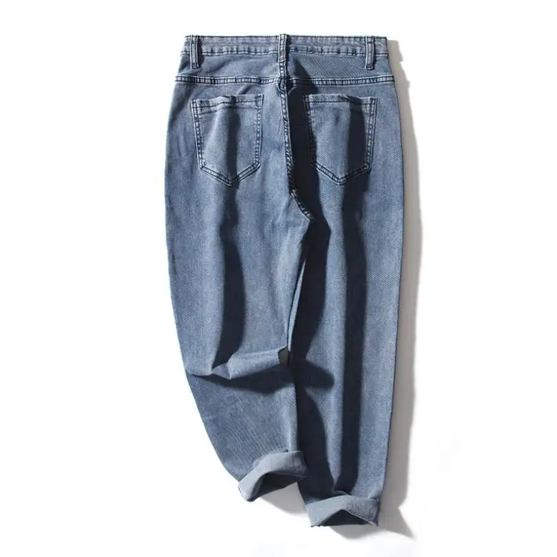 Большие размеры хлопковые джинсы Европейский оригинальный дизайн Женские