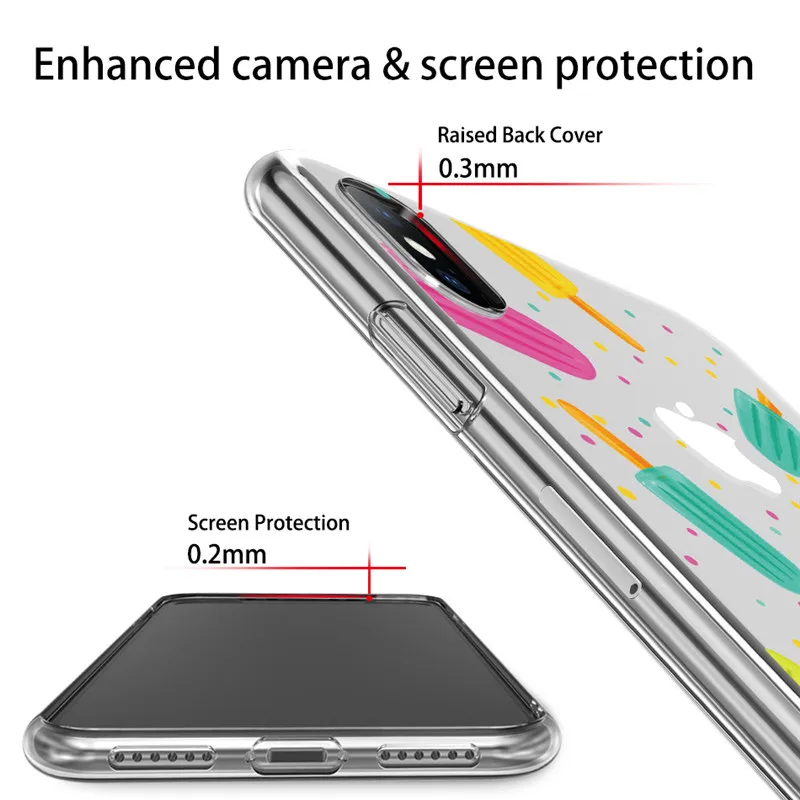 USLION Funny Hamburger Plant Phone Case For iPhone X XR Xs Max Soft TPU Cartoon Clear Cover 5 5s SE 6 6s 7 8 Plus |