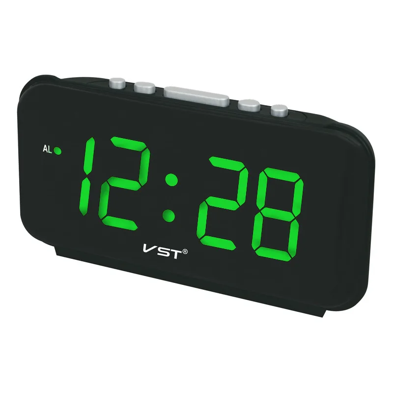 Big Numbers Large Display Alarm Clock Modern Plastic Table Digital Led Glowing Desk Luminous | Дом и сад