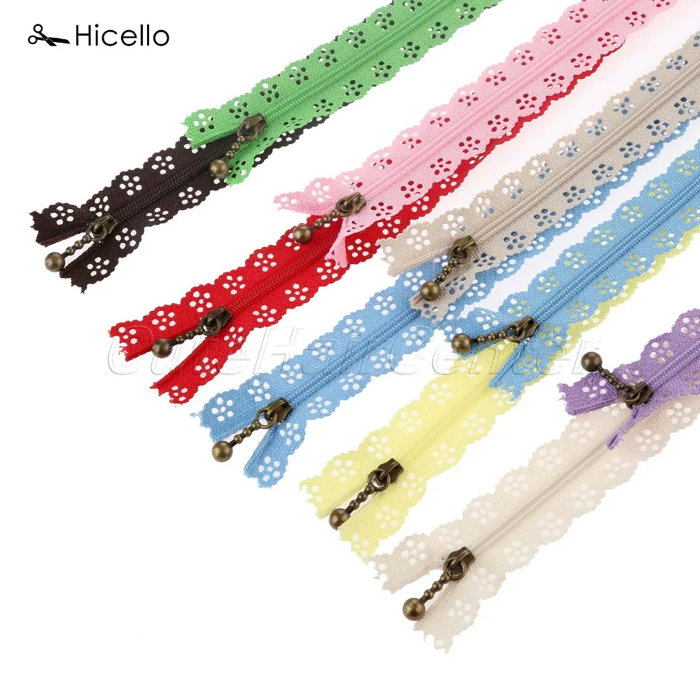 Original Hicello 10Pcs/bag Zipper DIY Nylon Coil Lace Zippers + Puller for Tailor Sewer Craft Bag Women's Fashion 20cm | Дом и сад