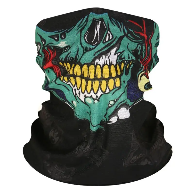 

evomosa Women Mens Face Mask Skull Ghost Mask Biker Neck Scarf Balaclava Halloween Tactical Military Face Shield 5 Colors