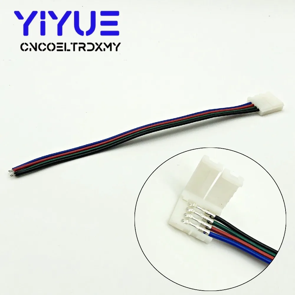 RGB Светодиодная лента разъем 4pin 10 мм Бесплатная Сварка Разъем 5 шт./лот для 5050