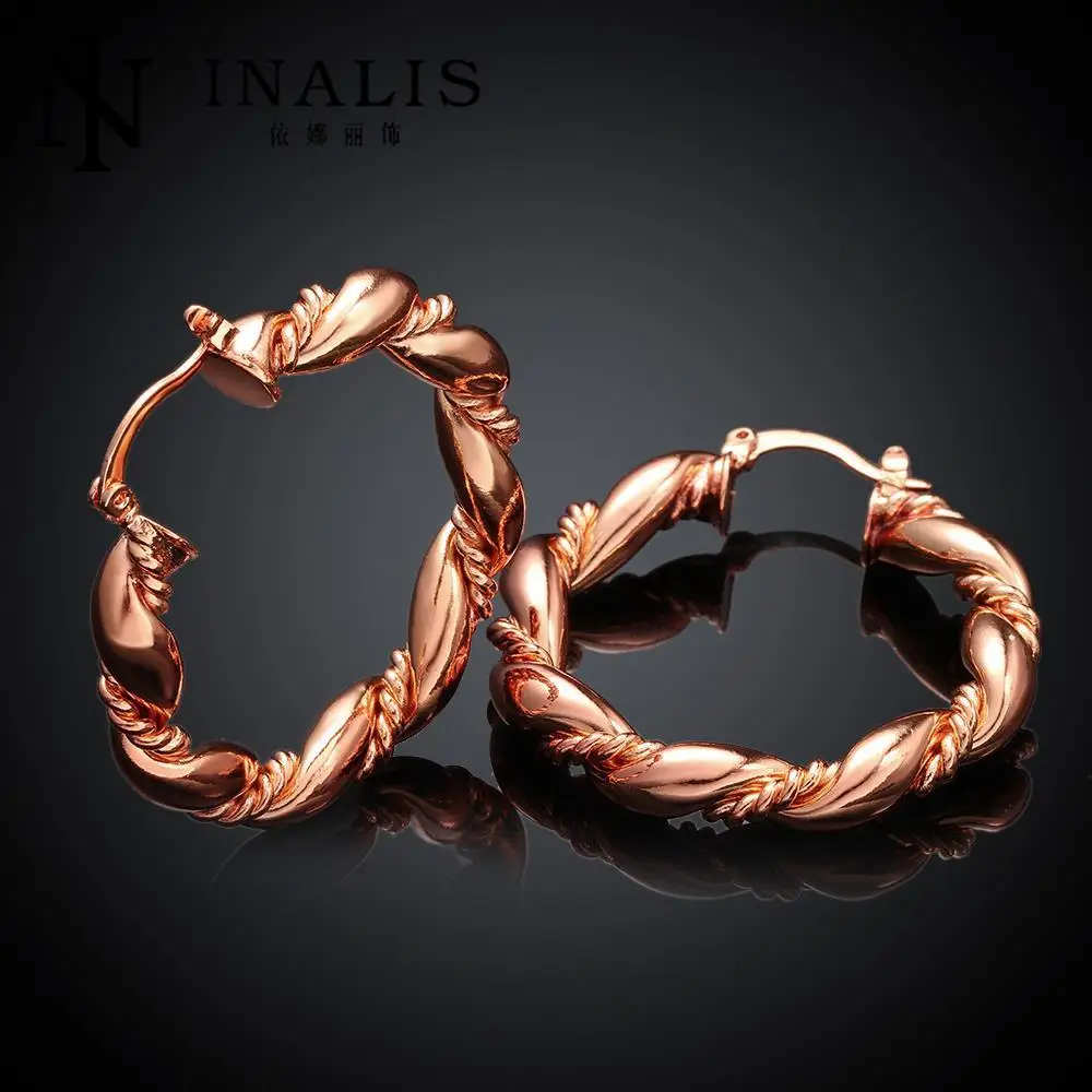 Женские модные серьги цвета розового желтого золота ювелирные изделия роскошные