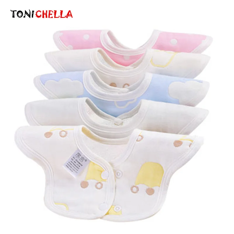 

Newborn Bibs Waterproof 360 Degree Rotating Petal Baby Burp Cloths Cotton Infant Toddler Unisex Soft Saliva Feeding Towel CL5225