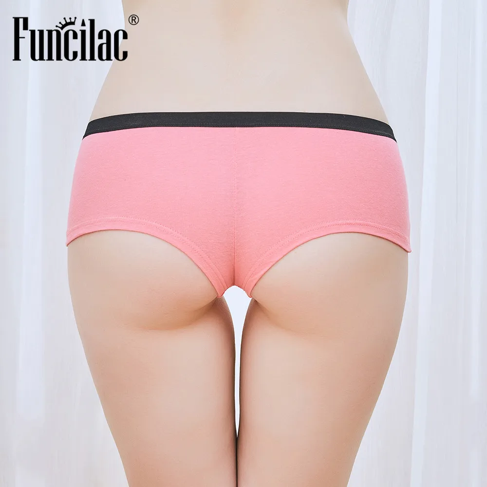 FUNCILAC женское нижнее белье шорты для женщин сексуальные хлопковые трусики с