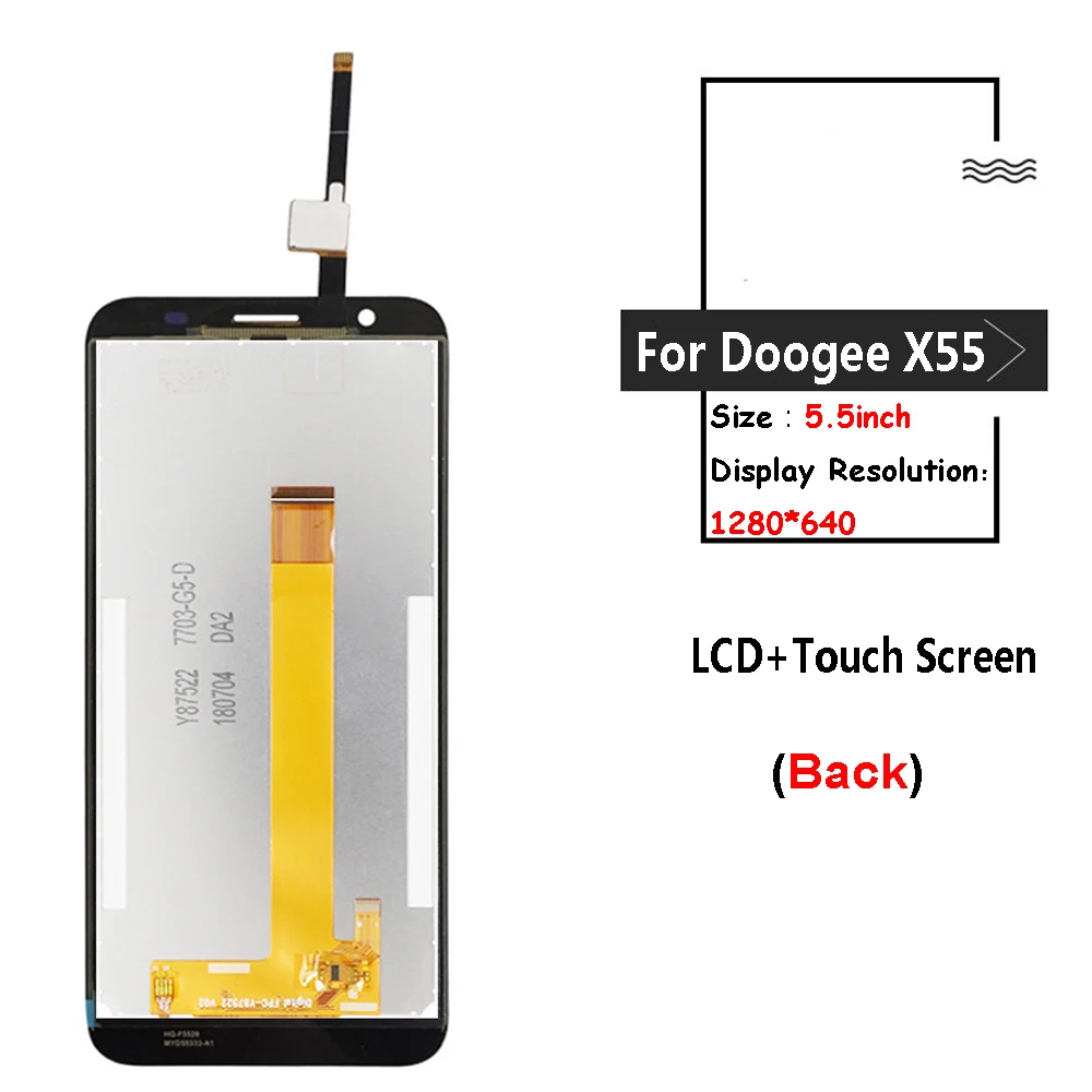 Синий/черный ЖК-дисплей для Doogee X55 + инструмент ремонта сенсорного экрана в сборе